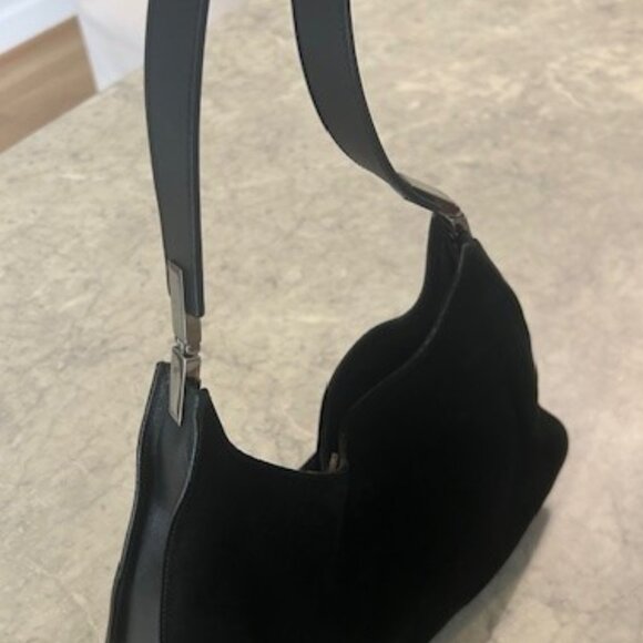 Gucci- Suede/leather clutch - Picture 1 of 3